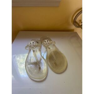 Tory Burch Mini Miller Jelly Thong Sandals Clear Women's size 8